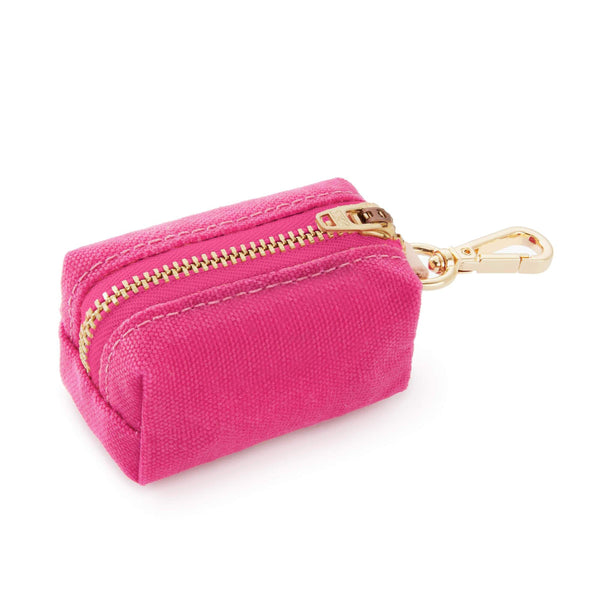 The Foggy Dog_Hot Pink Waxed Canvas_Waste Bag Holder