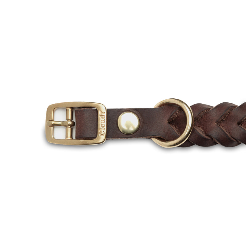 Cloud 7_Central Park Dog Lead-Saddle Brown_Brass Buckle