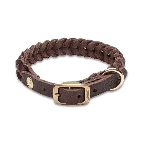 Cloud 7_Central Park Dog Collar-Saddle Brown