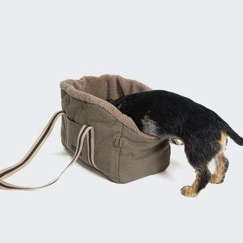 Dog Carrier Lucca Canvas Sand