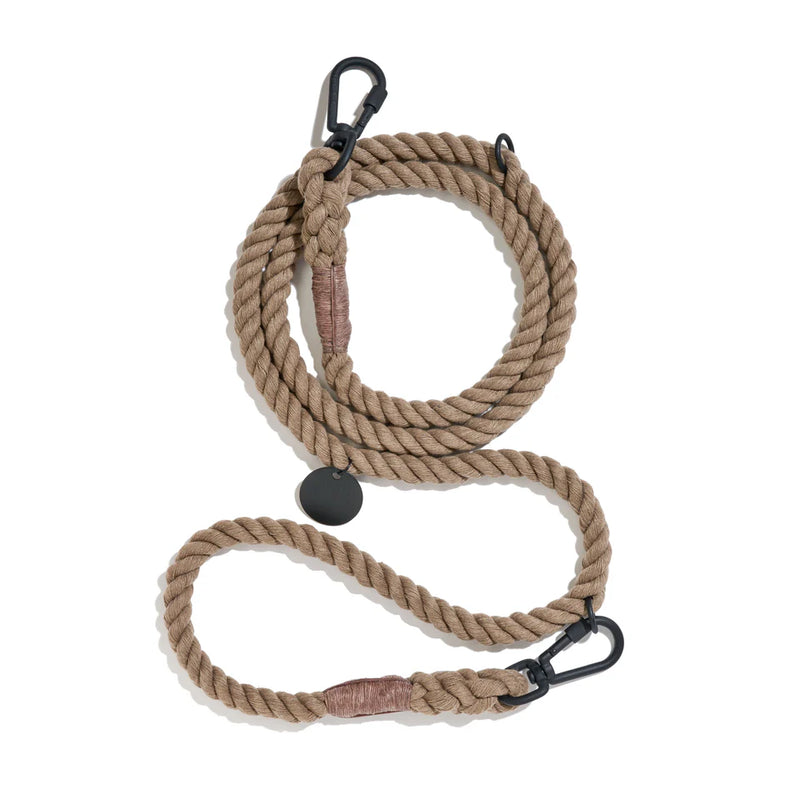 Found My Animal_Dog Lead_Natural with Matte Black