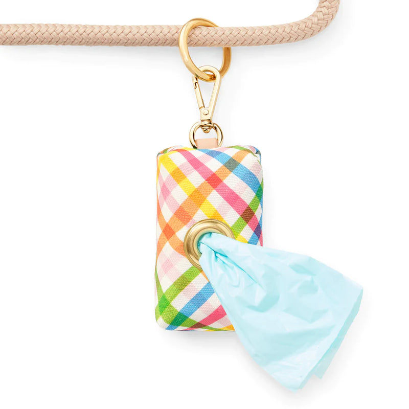 The Foggy Dog_Waste Bag Holder_Rainbow Gingham_Lead