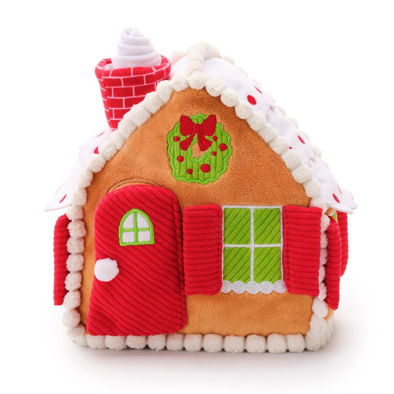 Gingerbread House Interactive Snuffle Dog Toy