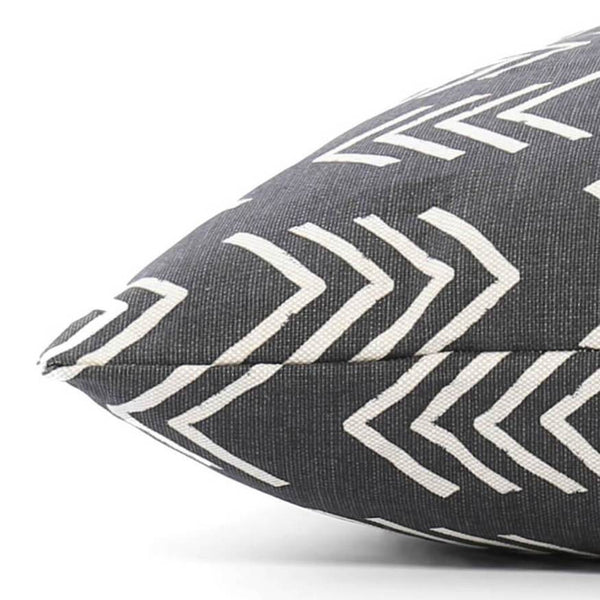The Foggy Dog_Bed Cover_Close Up_ Design_Charcoal Mud Cloth