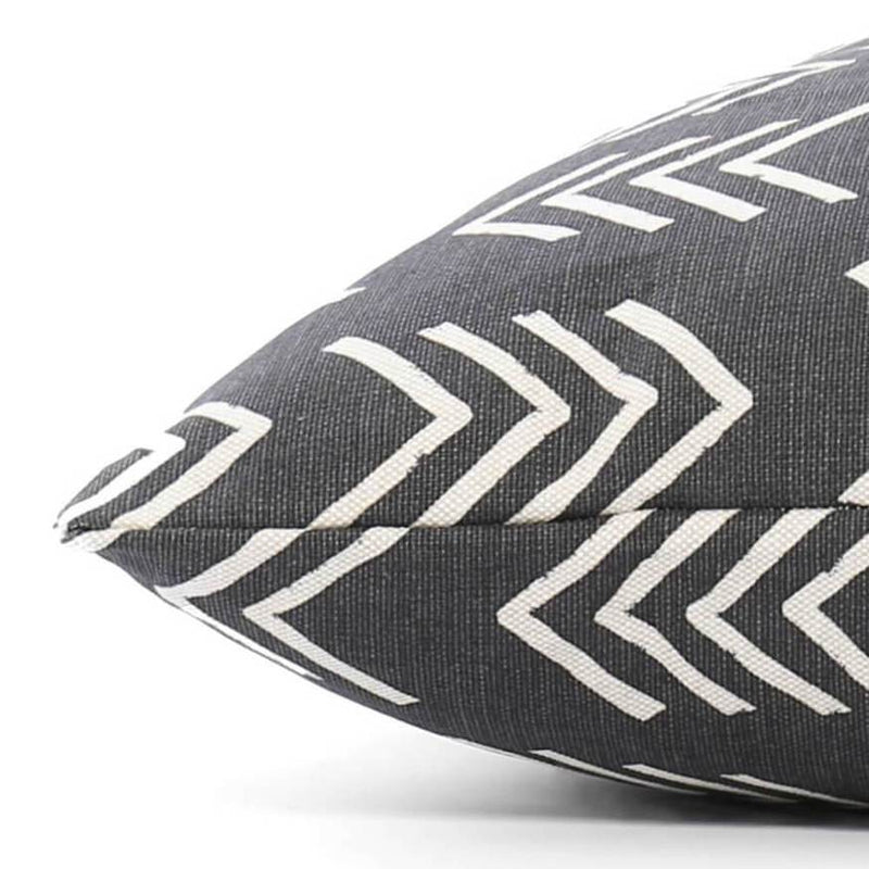 The Foggy Dog_Bed Cover_Close Up_ Design_Charcoal Mud Cloth