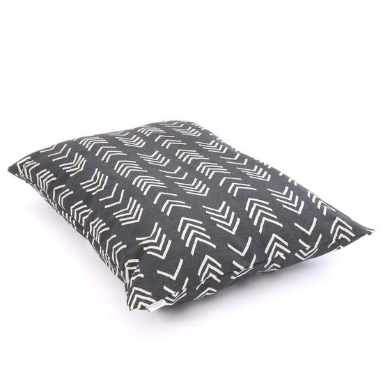 The Foggy Dog_Bed Cover_Interior Design_Charcoal Mud Cloth_Full view
