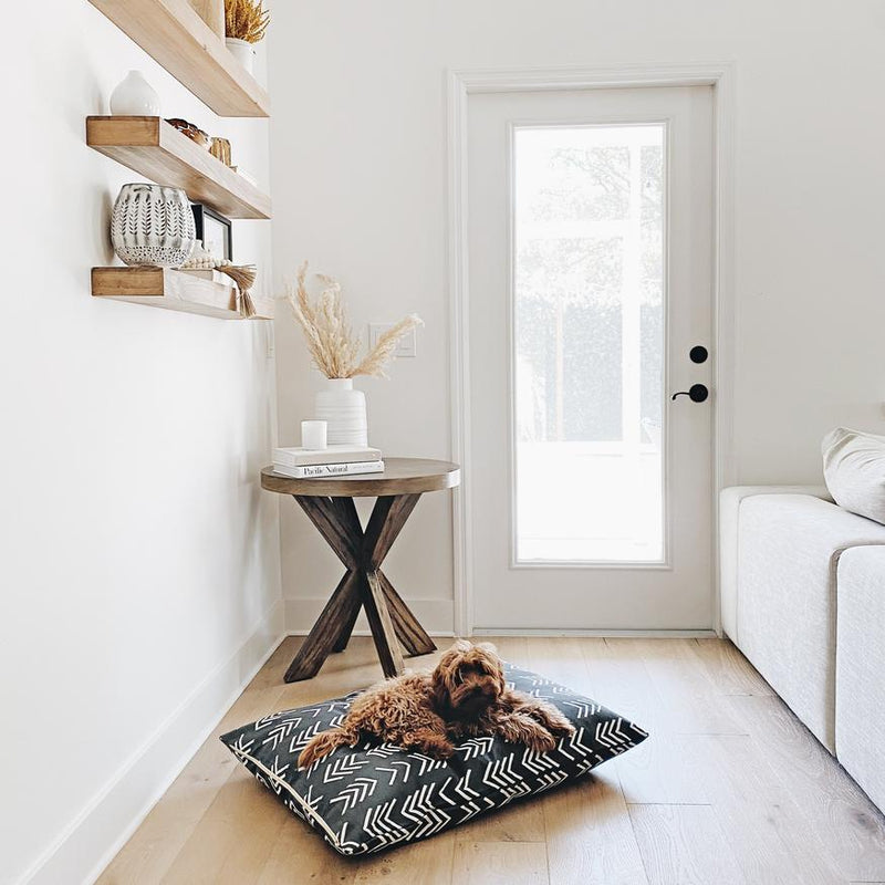 The Foggy Dog_Bed Cover_Interior Design_Charcoal Mud Cloth_Havanese