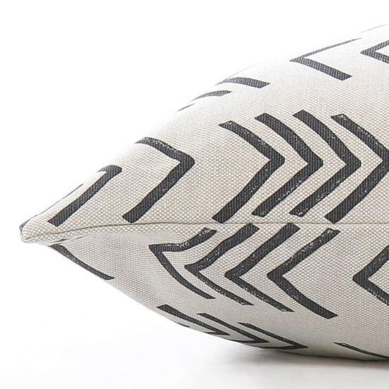 The Foggy Dog_Bed Cover_Design_Charcoal mud cloth_Chevron design 