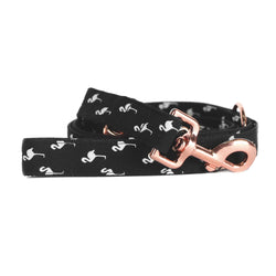 Prunkhund- Flamingo Black Dog Lead