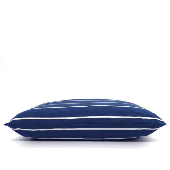 The Foggy Dog-Navy Stripe Dog Bed-side