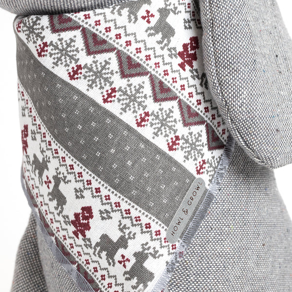 Nordic Christmas Dog Bandana Detail 