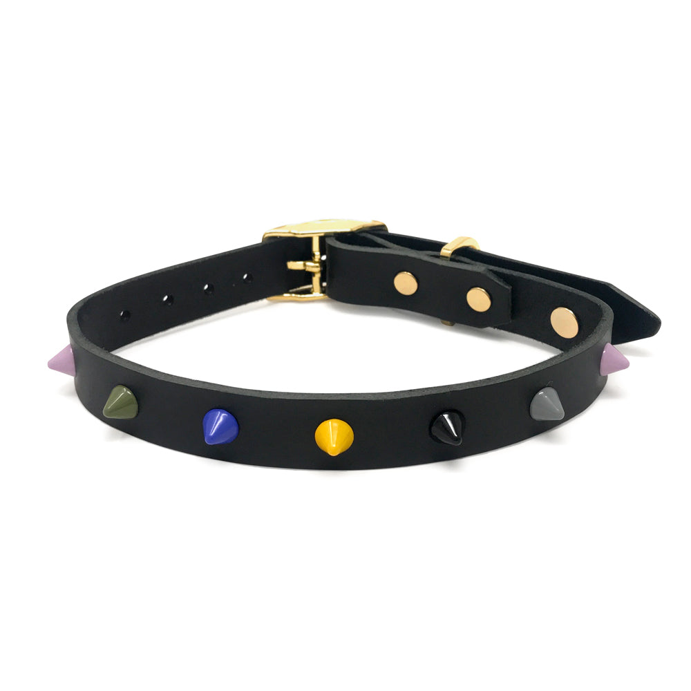 Leather studded hot sale dog collars