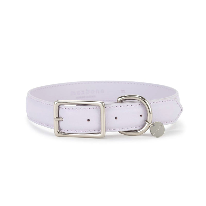 Maxbone-Coco Leather Dog Collar-Lavender-Front