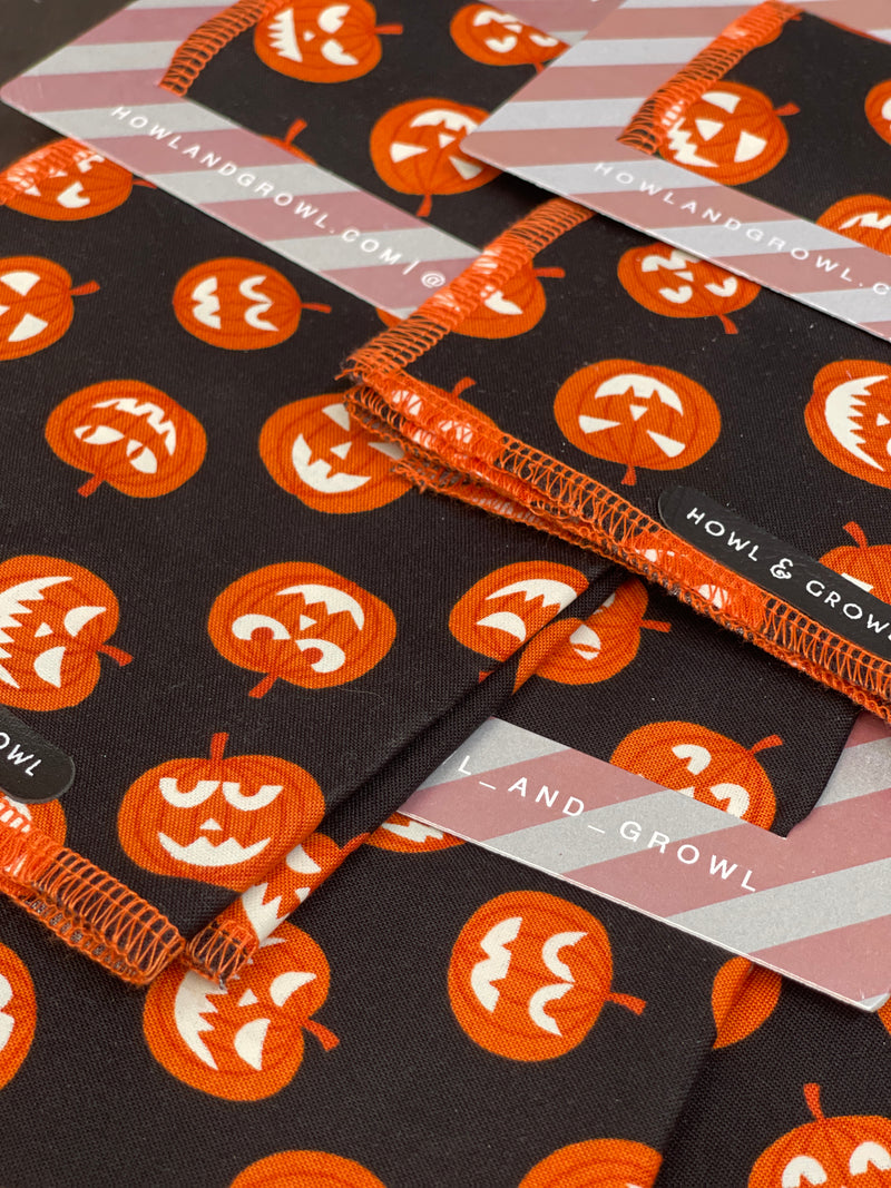 Halloween Pumpkin Dog Bandana (Glow in the Dark)