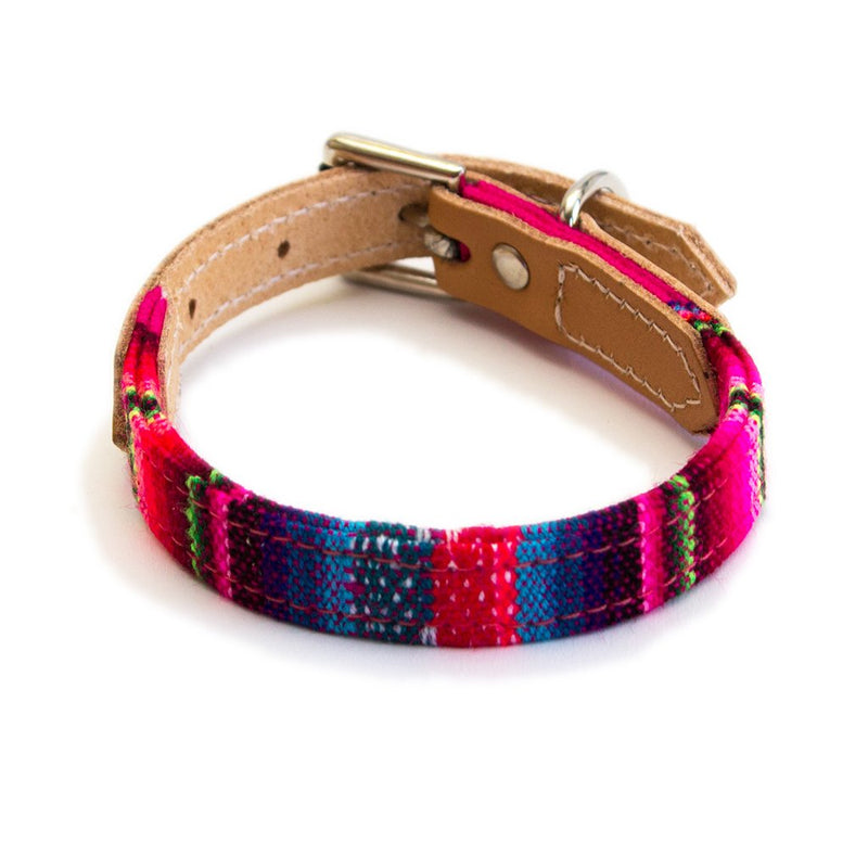 Inca Pink Dog Collar-Back 