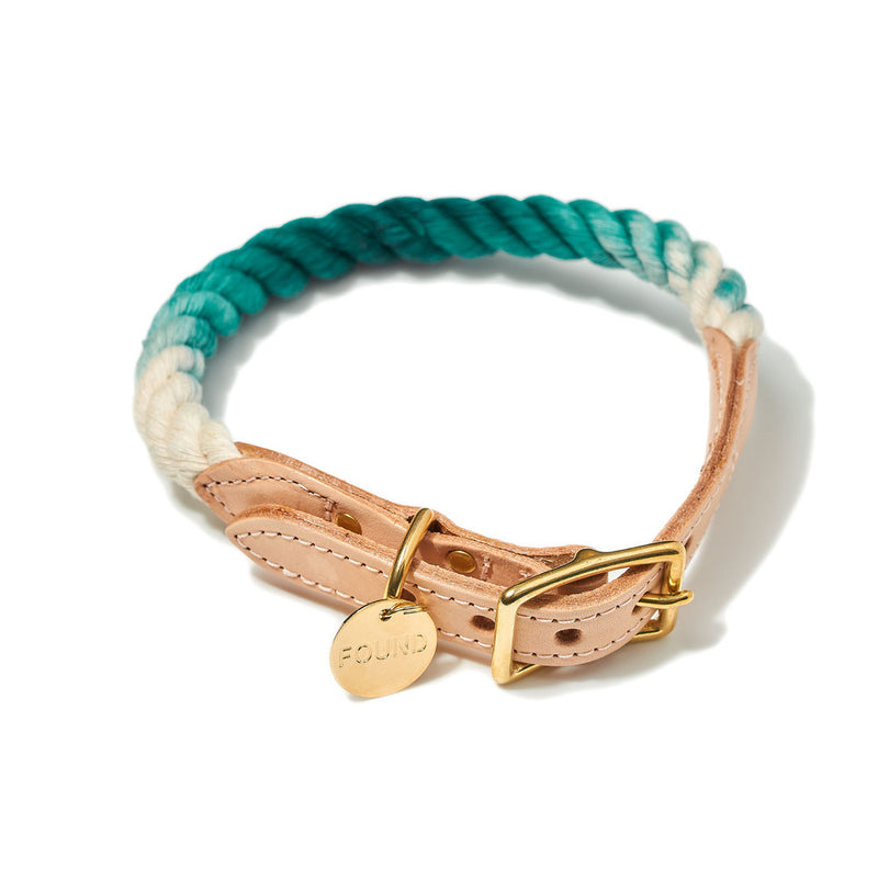 Teal Ombre Dog Collar